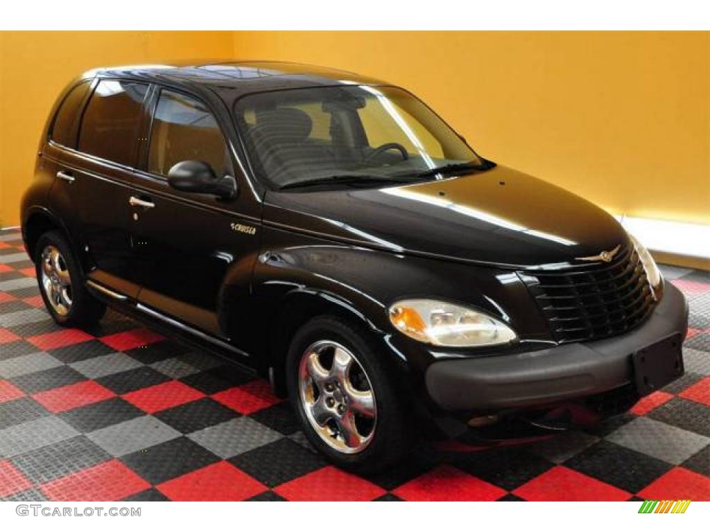 2001 PT Cruiser Limited - Black / Taupe/Pearl Beige photo #1
