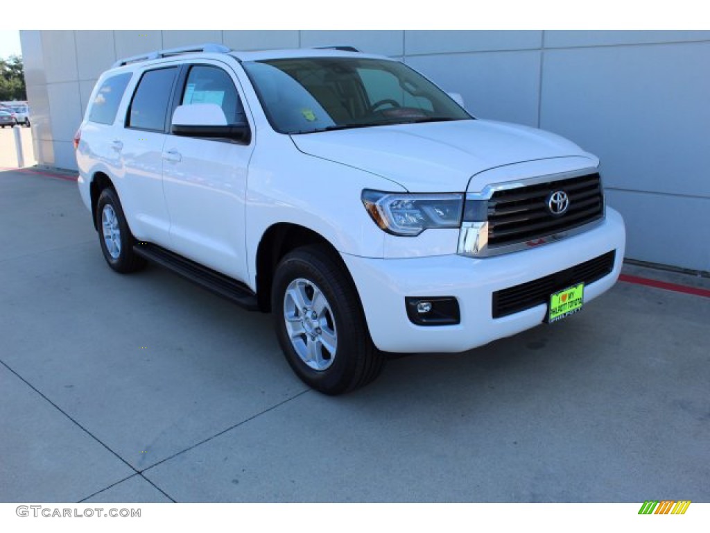Super White 2019 Toyota Sequoia SR5 Exterior Photo #135372092