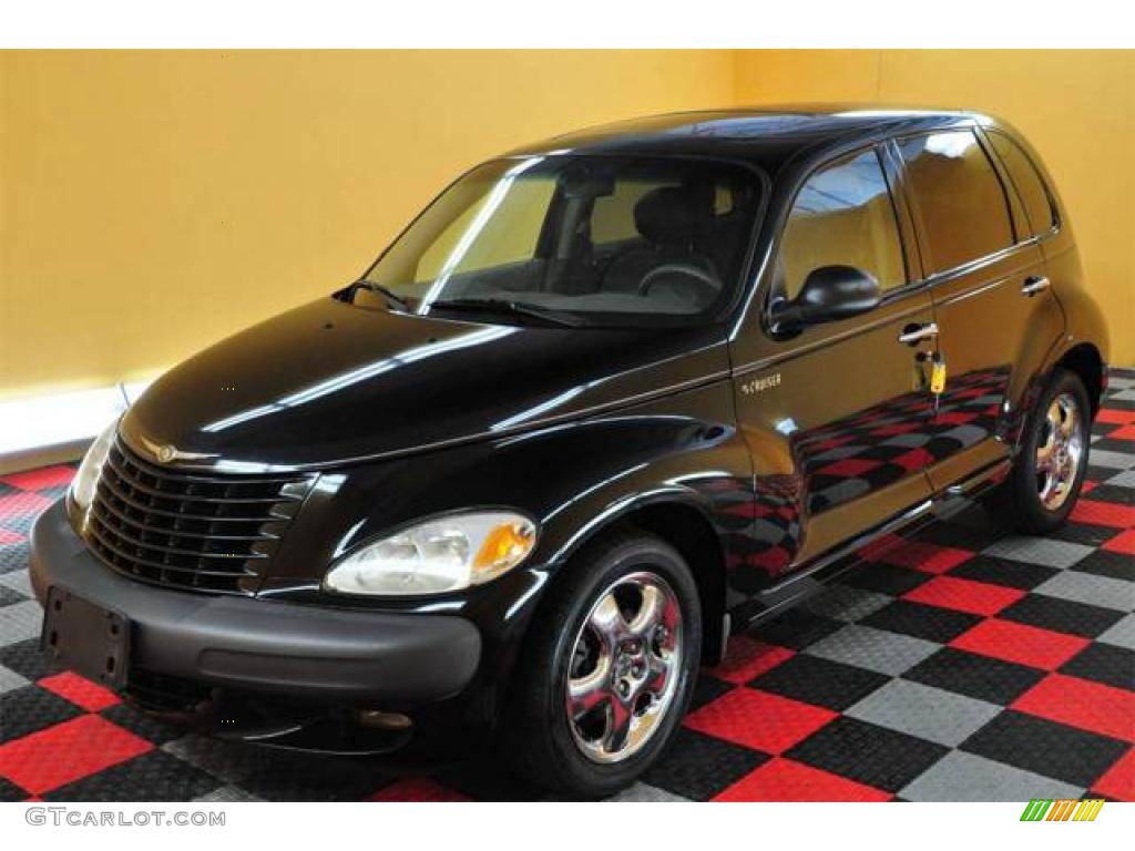 2001 PT Cruiser Limited - Black / Taupe/Pearl Beige photo #3