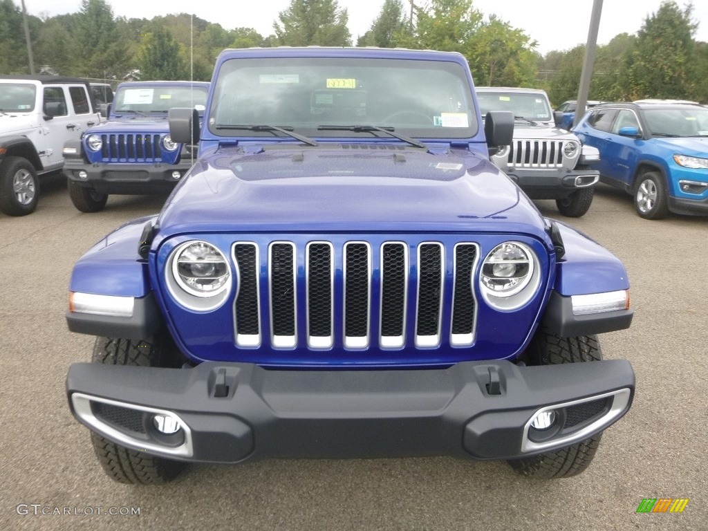 Ocean Blue Metallic 2020 Jeep Wrangler Unlimited Sahara 4x4 Exterior Photo #135374669