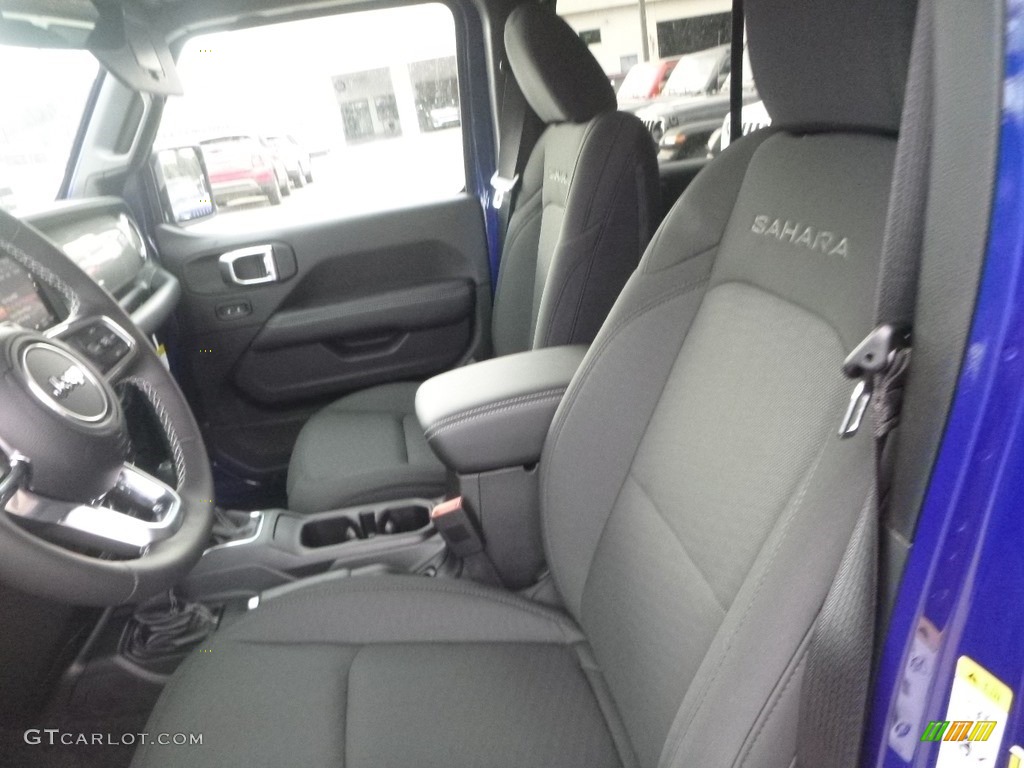 Black Interior 2020 Jeep Wrangler Unlimited Sahara 4x4 Photo #135374879