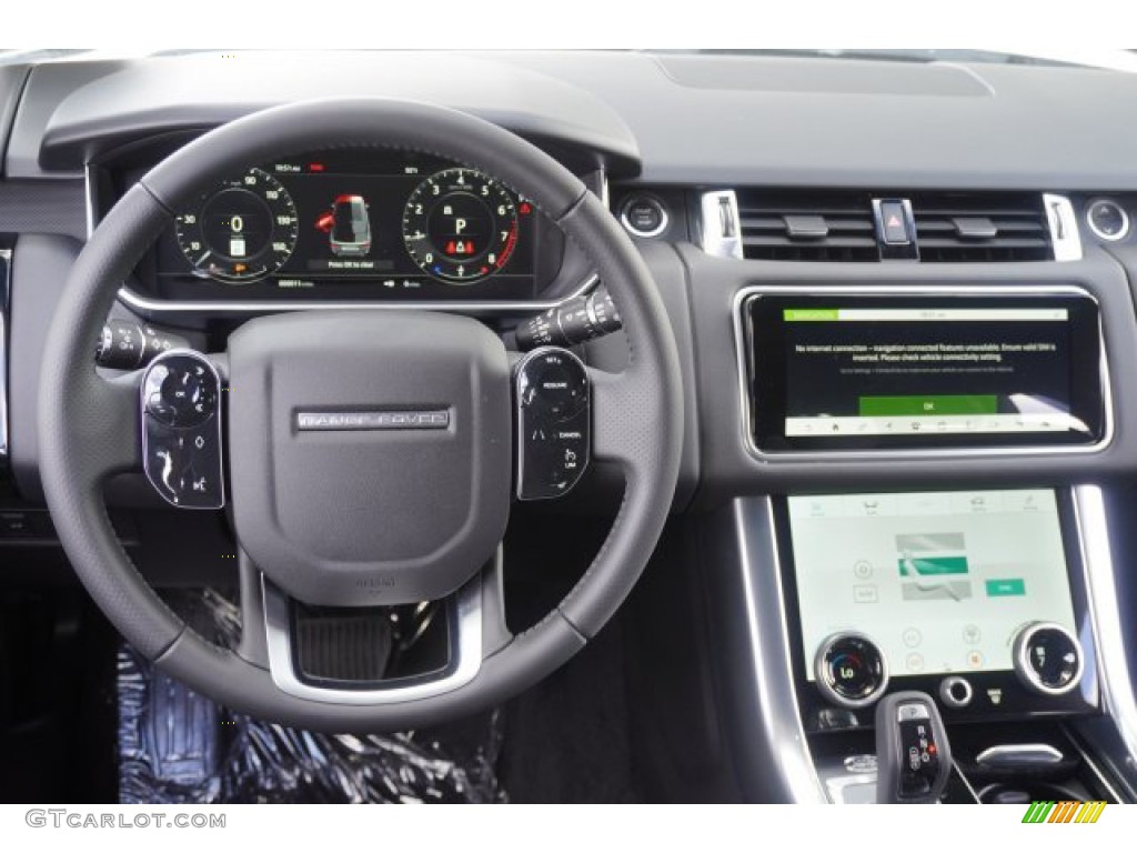 2020 Land Rover Range Rover Sport HSE Ebony/Ebony Steering Wheel Photo #135375729