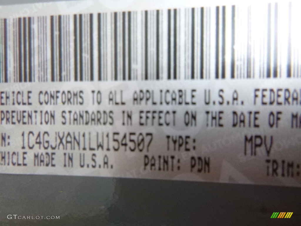 2020 Wrangler Color Code PDN for Sting-Gray Photo #135376236