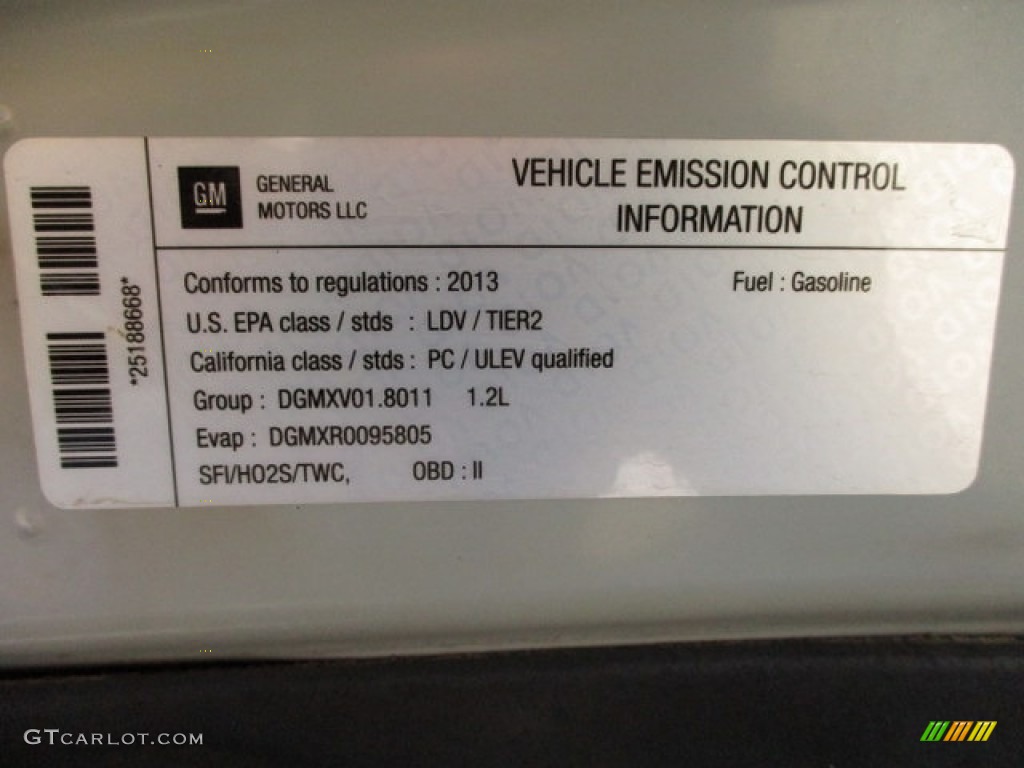 2013 Spark LT - Silver Ice / Dark Pewter/Silver photo #74