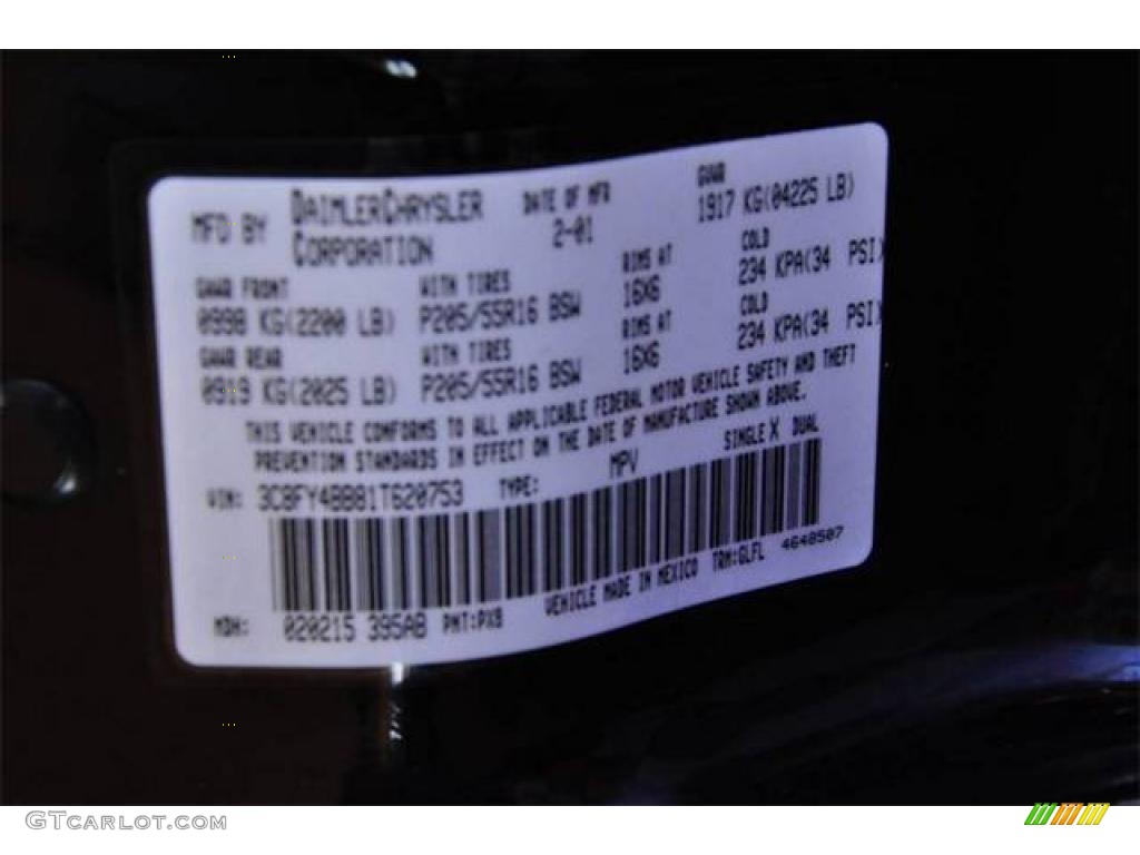 2001 PT Cruiser Limited - Black / Taupe/Pearl Beige photo #32