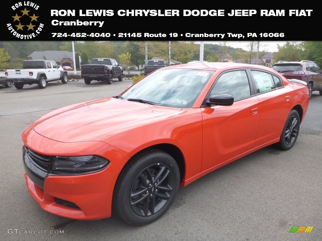 2019 Charger SXT AWD - Go Mango / Black photo #1