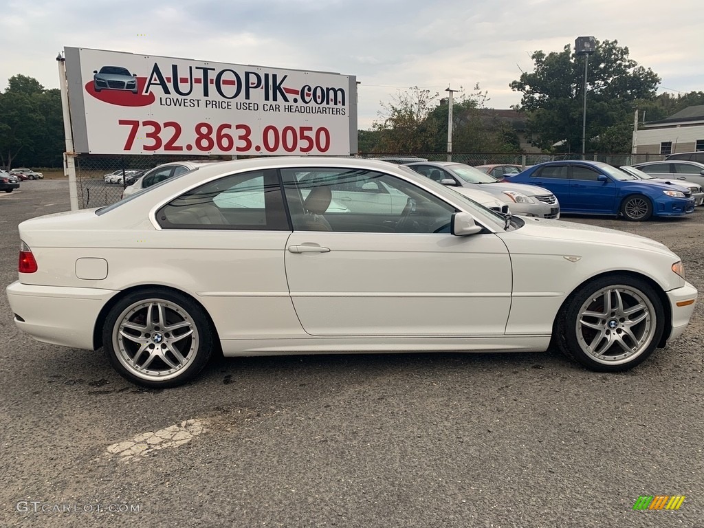 2004 3 Series 330i Coupe - Alpine White / Black photo #2