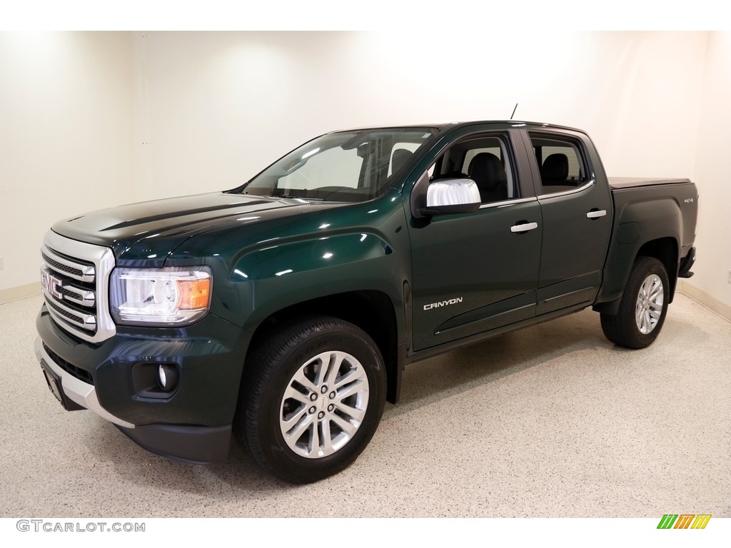 2016 Canyon SLT Crew Cab 4x4 - Emerald Green Metallic / Jet Black photo #3