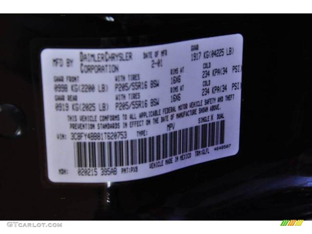 2001 PT Cruiser Limited - Black / Taupe/Pearl Beige photo #64