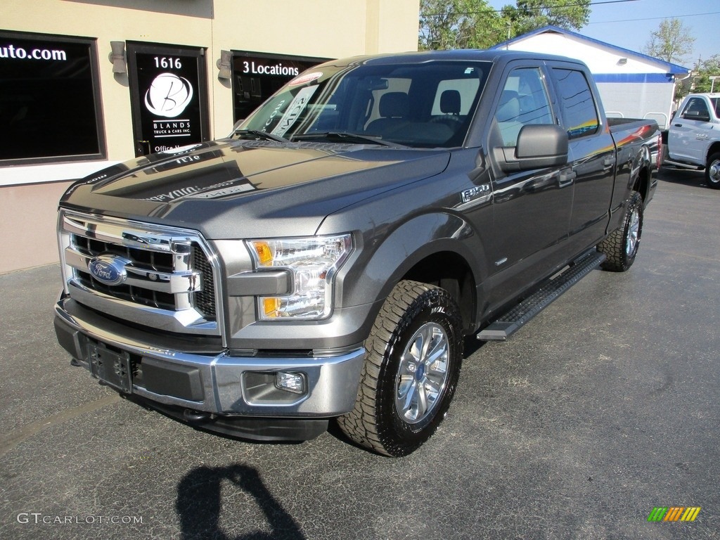 2015 F150 XLT SuperCrew 4x4 - Magnetic Metallic / Medium Earth Gray photo #2