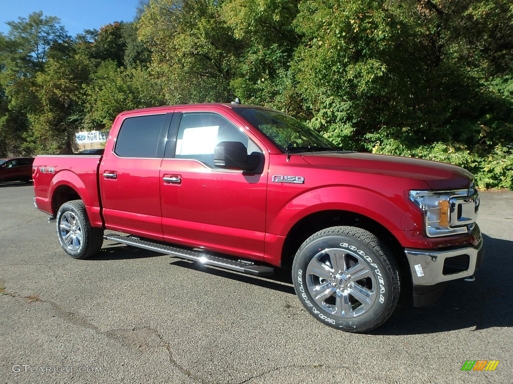 2019 F150 XLT SuperCrew 4x4 - Ruby Red / Earth Gray photo #8