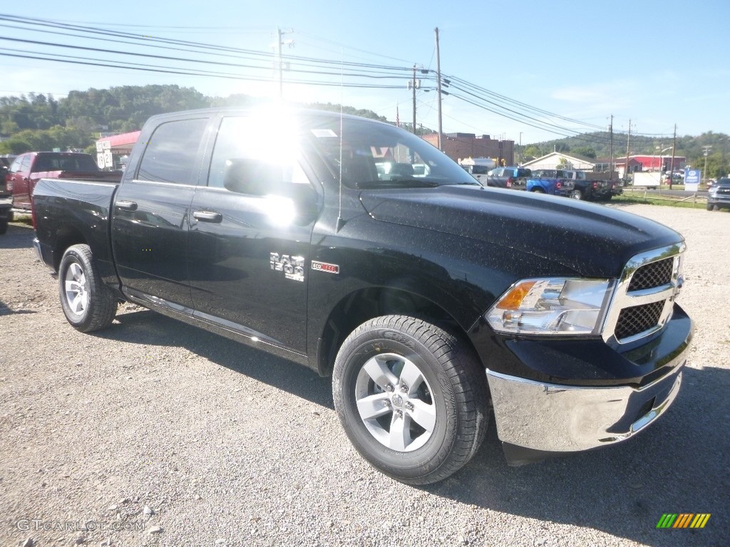 2019 1500 Classic Tradesman Crew Cab 4x4 - Diamond Black Crystal Pearl / Black/Diesel Gray photo #7