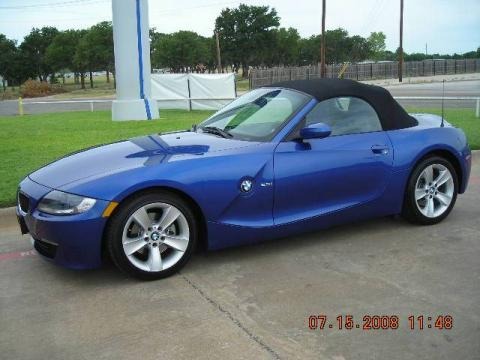 Blue on 2007 Montego Blue Metallic Bmw Z4 3 0i Roadster 22141600 Gtcarlot