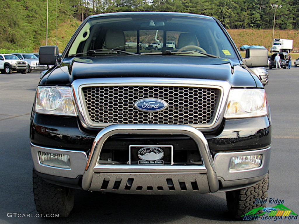 2005 F150 Lariat SuperCrew 4x4 - Black / Tan photo #8