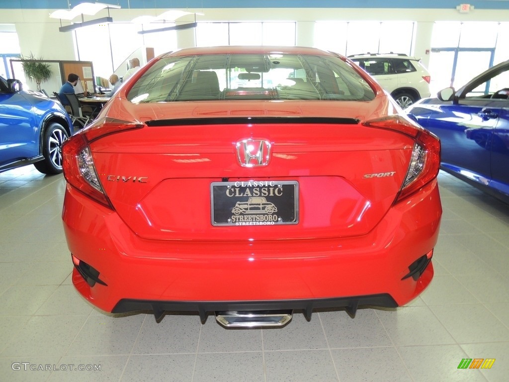 2019 Civic Sport Sedan - Rallye Red / Black photo #5