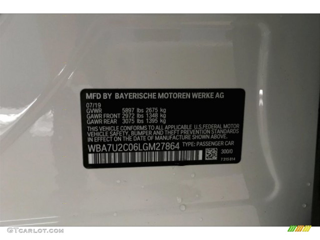 2020 7 Series 750i xDrive Sedan - Alpine White / Black photo #11