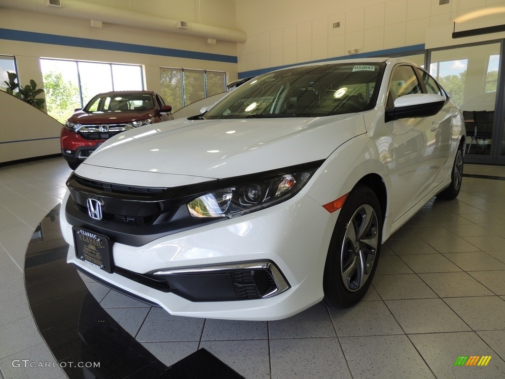 2019 Platinum White Pearl Honda Civic LX Sedan 135400397 Photo 10