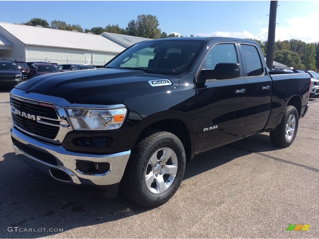 2020 1500 Big Horn Quad Cab 4x4 - Diamond Black Crystal Pearl / Black/Diesel Gray photo #5