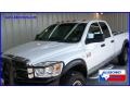 2007 Bright White Dodge Ram 3500 Laramie Quad Cab 4x4  photo #26