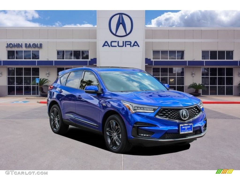 2020 RDX A-Spec - Apex Blue Pearl / Red photo #1