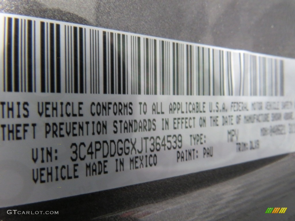 2018 Journey Crossroad AWD - Bruiser Grey / Black photo #44