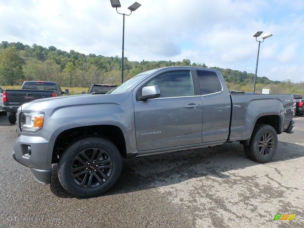 Satin Steel Metallic 2020 GMC Canyon SLE Extended Cab 4WD Exterior Photo #135421100