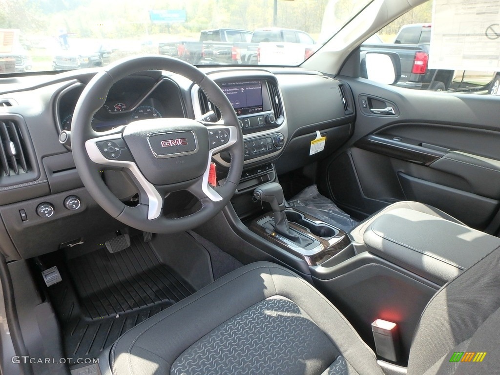 Jet Black Interior 2020 GMC Canyon SLE Extended Cab 4WD Photo #135421580