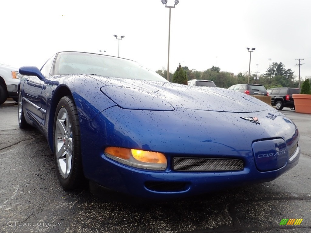 2002 Corvette Coupe - Electron Blue Metallic / Black photo #15