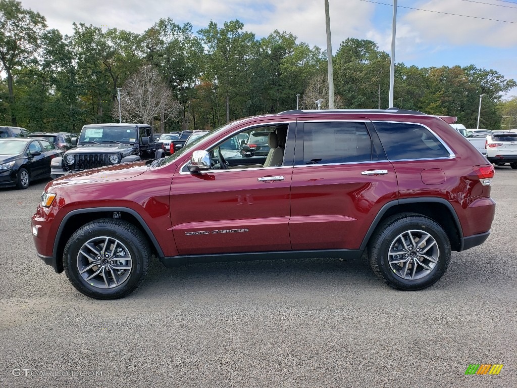 2020 Grand Cherokee Limited 4x4 - Velvet Red Pearl / Light Frost Beige/Black photo #3