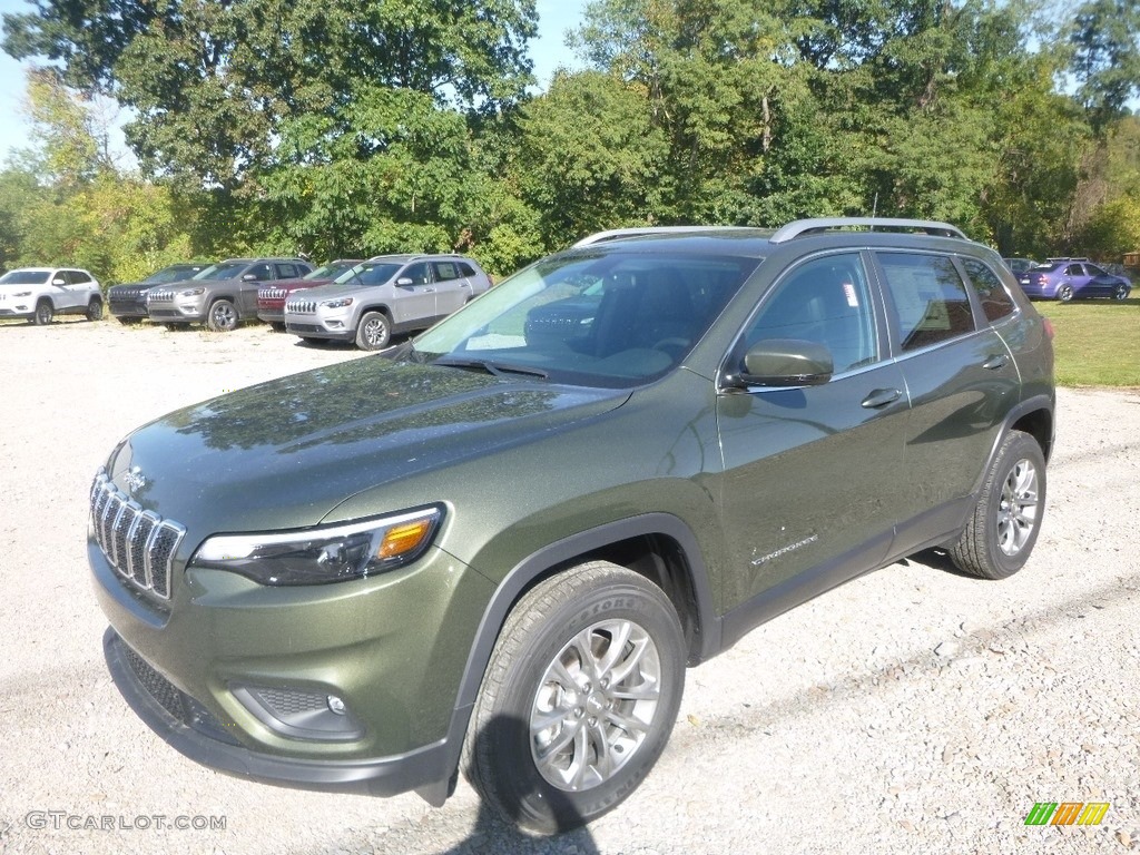 2019 Cherokee Latitude Plus 4x4 - Olive Green Pearl / Black photo #1