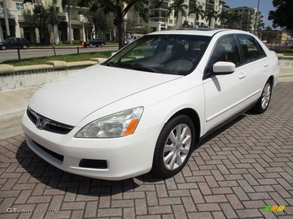 2007 Accord LX V6 Sedan - Taffeta White / Ivory photo #1