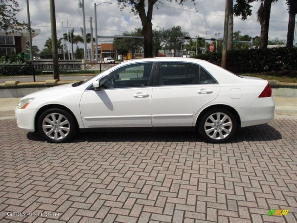 2007 Accord LX V6 Sedan - Taffeta White / Ivory photo #3