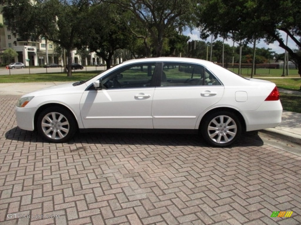 2007 Accord LX V6 Sedan - Taffeta White / Ivory photo #63