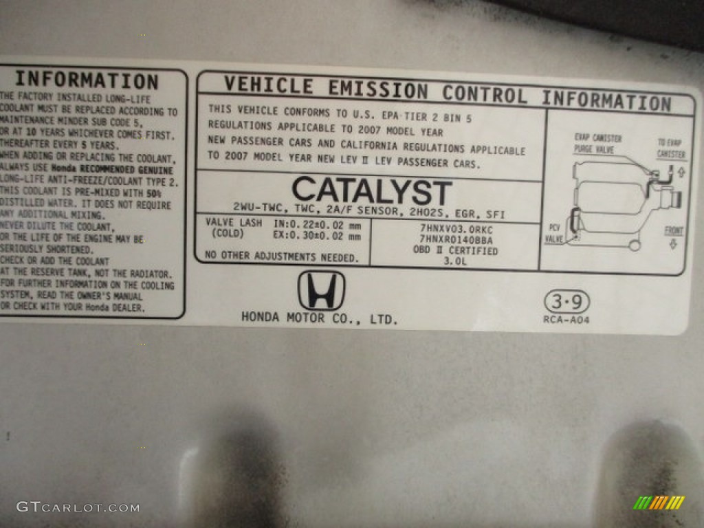 2007 Accord LX V6 Sedan - Taffeta White / Ivory photo #92