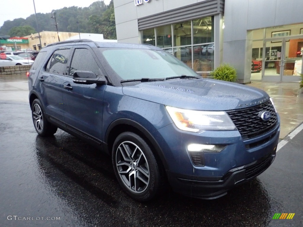 2018 Explorer Sport 4WD - Blue Metallic / Ebony Black photo #9