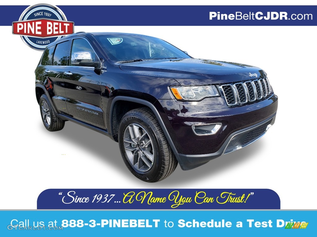 2020 Grand Cherokee Limited 4x4 - Diamond Black Crystal Pearl / Black photo #1