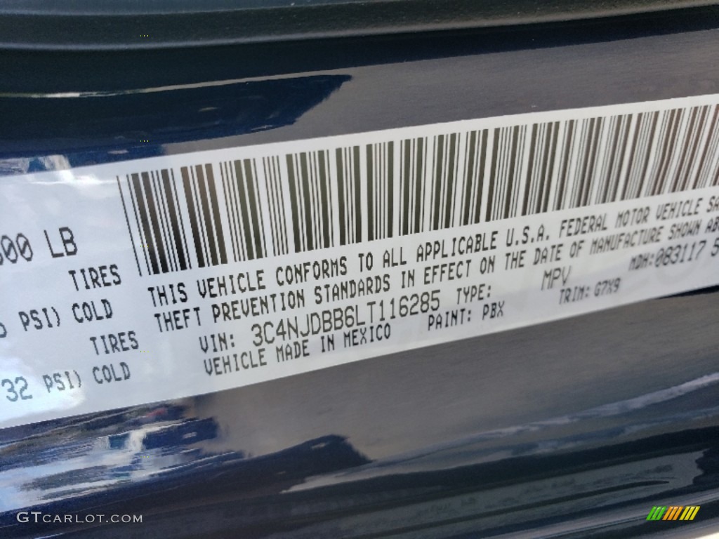 2020 Compass Latitude 4x4 - Jazz Blue Pearl / Black photo #9