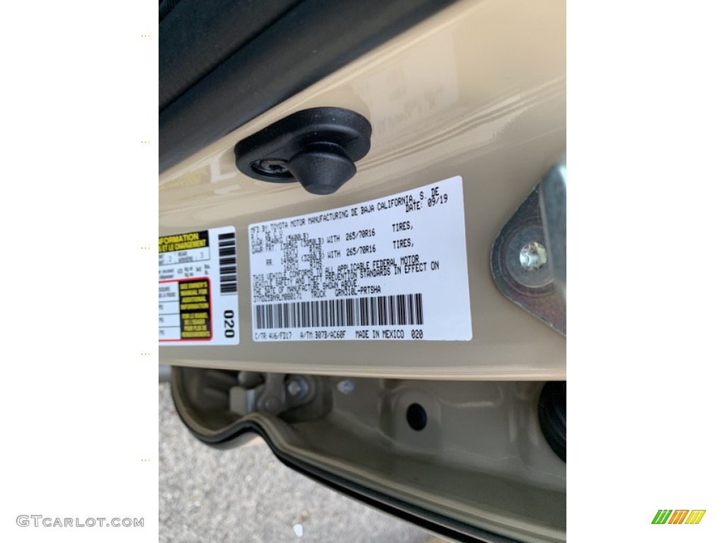 2020 Tacoma Color Code 4V6 for Quicksand Photo #135443125