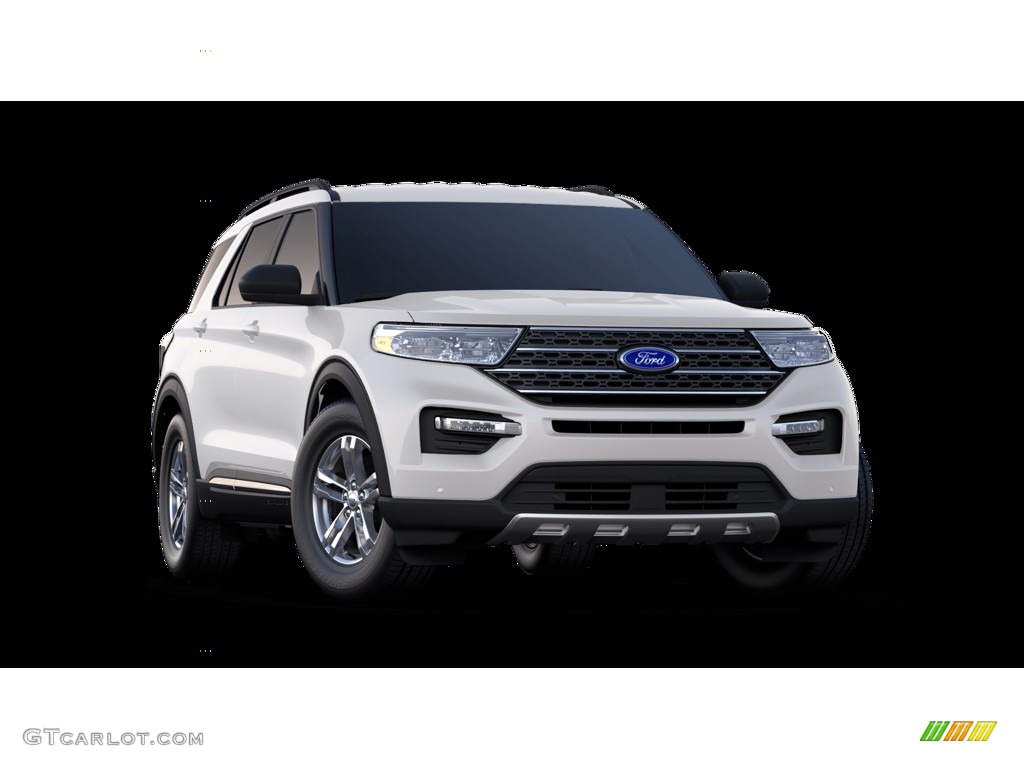 2020 Explorer XLT 4WD - Oxford White / Sandstone photo #4