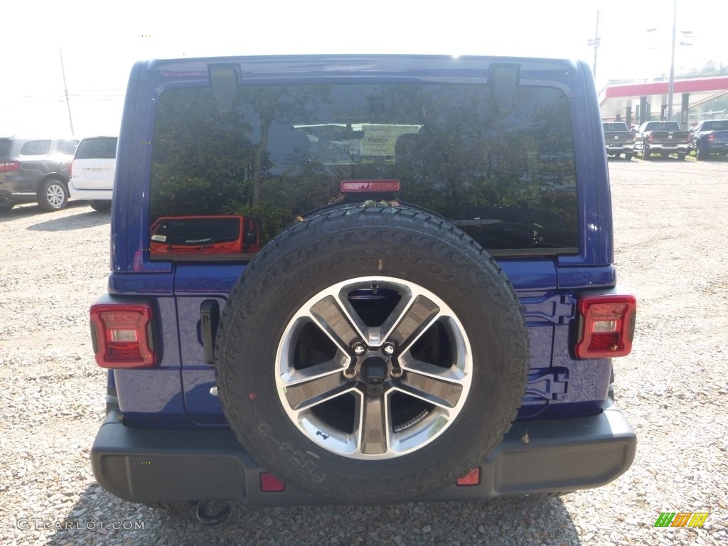 2020 Wrangler Unlimited Sahara 4x4 - Ocean Blue Metallic / Black photo #4
