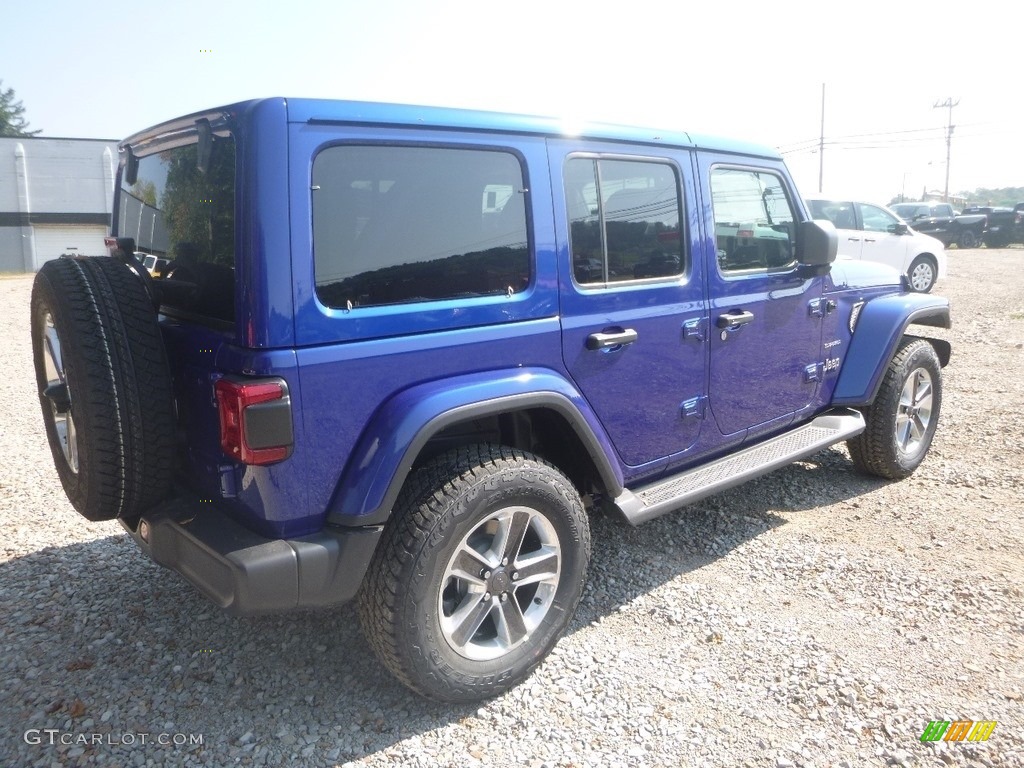 2020 Wrangler Unlimited Sahara 4x4 - Ocean Blue Metallic / Black photo #5