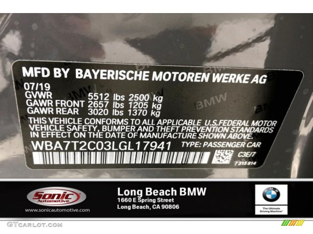2020 7 Series 740i Sedan - Bernina Grey Amber Effect / Black photo #11