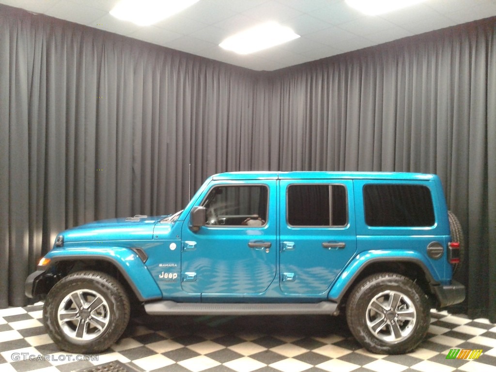 2020 Wrangler Unlimited Sahara 4x4 - Bikini Pearl / Black photo #1
