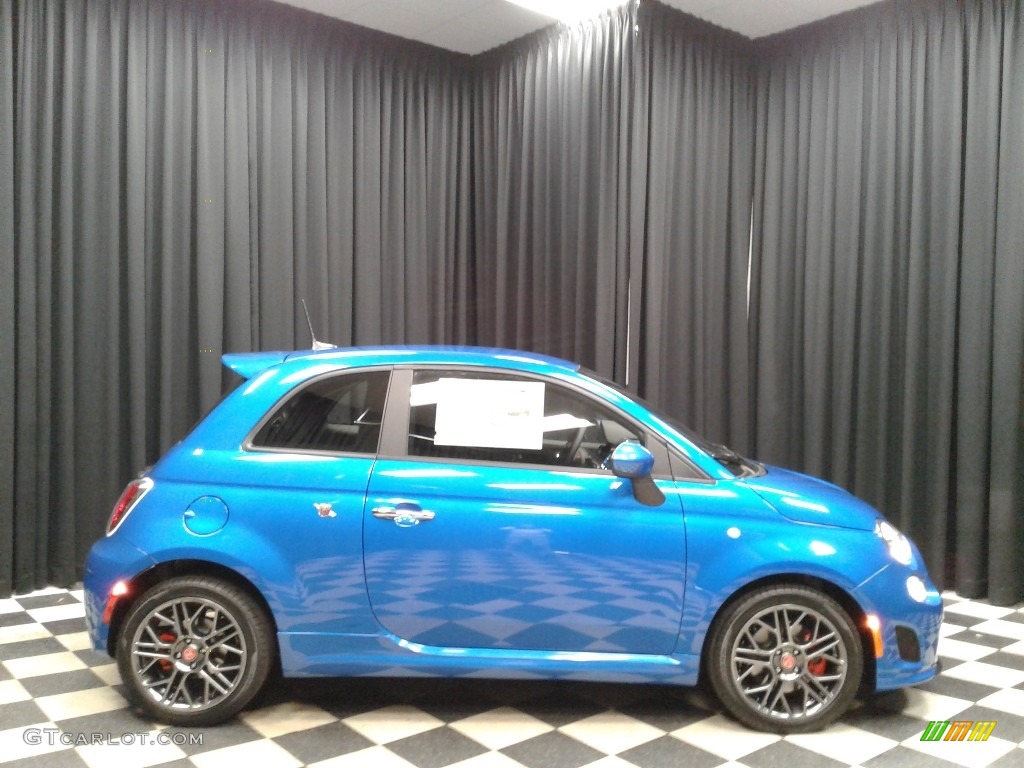 2019 500 Abarth - Laser Blue Metallic / Nero (Black) photo #5