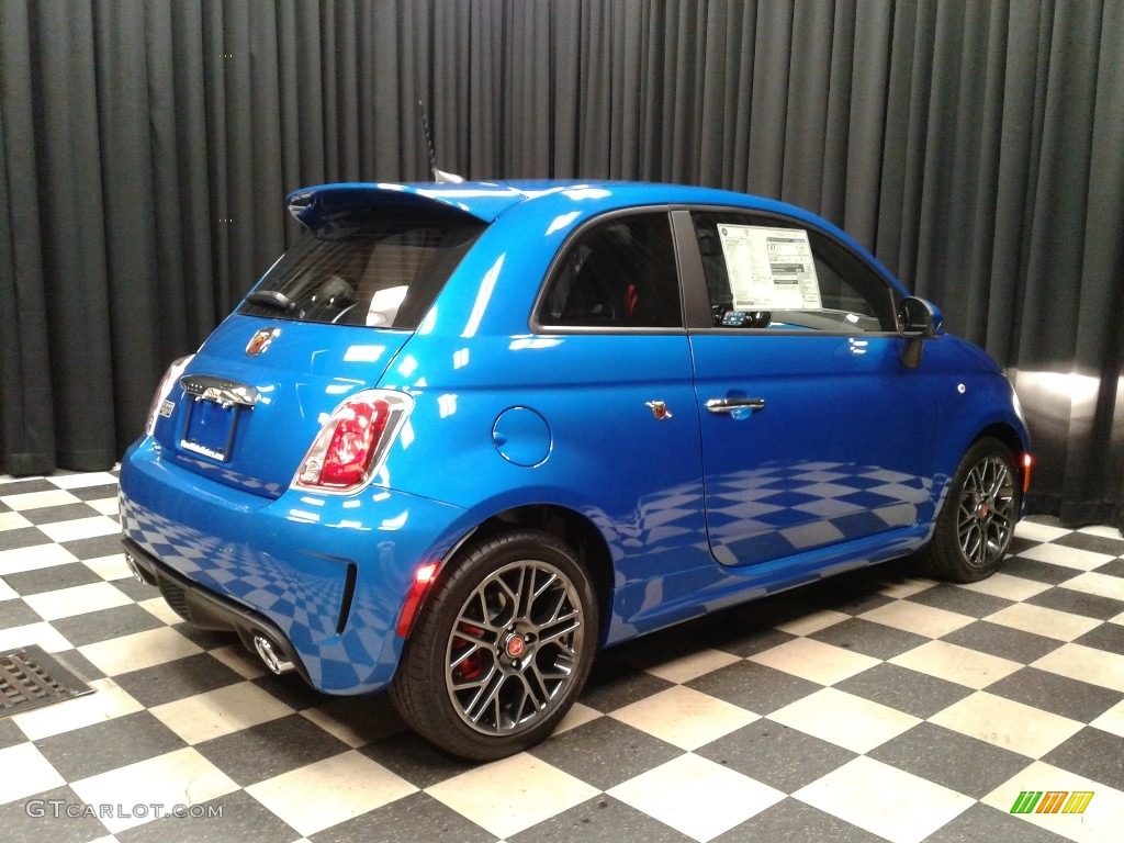 2019 500 Abarth - Laser Blue Metallic / Nero (Black) photo #6