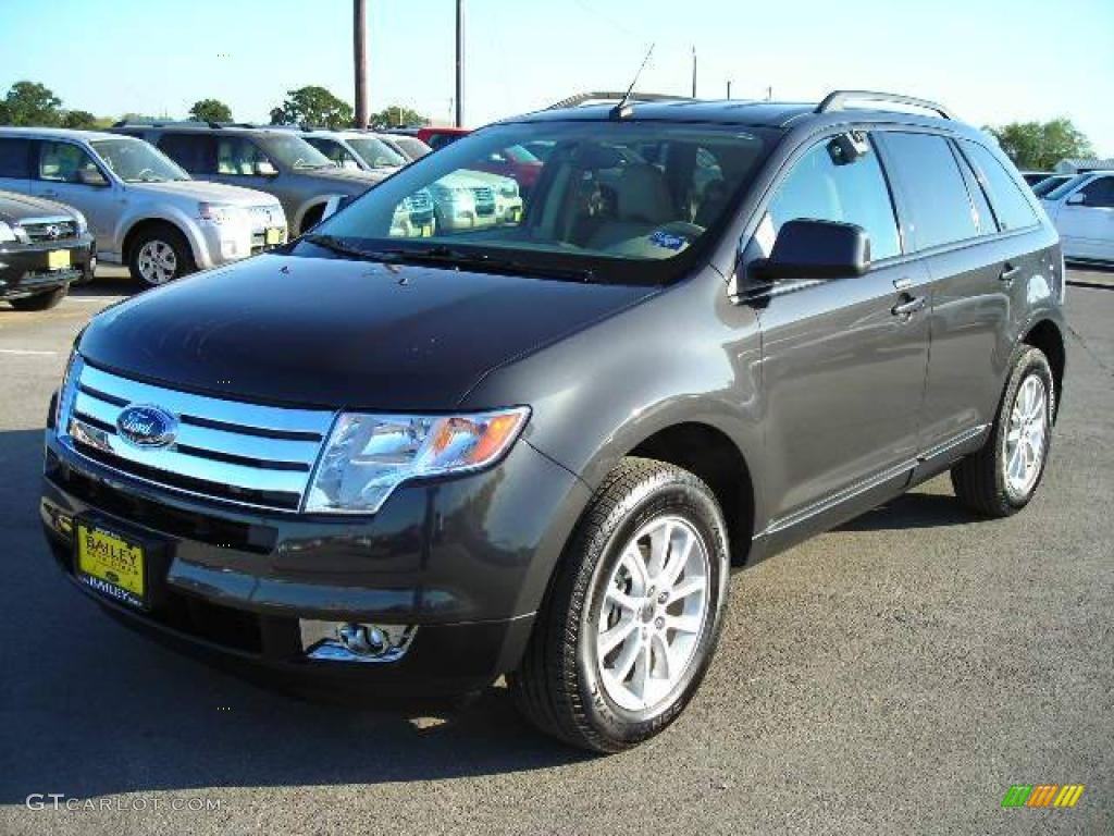 2007 Edge SEL Plus AWD - Carbon Metallic / Camel photo #1