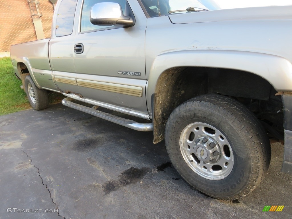 2002 Silverado 2500 LS Extended Cab 4x4 - Medium Charcoal Gray Metallic / Graphite photo #3