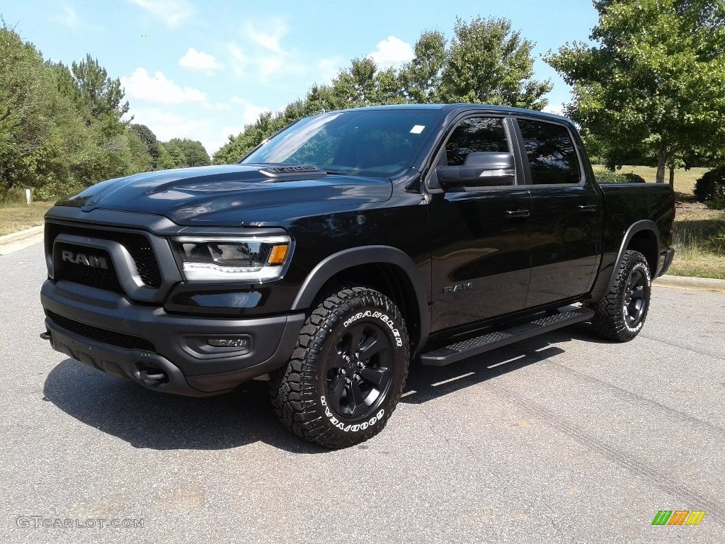 2020 1500 Rebel Crew Cab 4x4 - Diamond Black Crystal Pearl / Black photo #2
