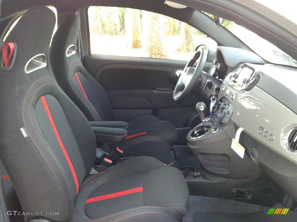 2019 500 Abarth - Colosseo Gray / Nero/Rosso (Black/Red) photo #14