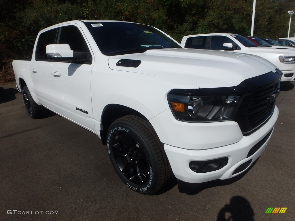 2020 1500 Big Horn Night Edition Crew Cab 4x4 - Bright White / Black photo #8